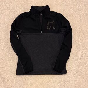 Under Armour Black and Charcoal Quarter-Zip Pullover